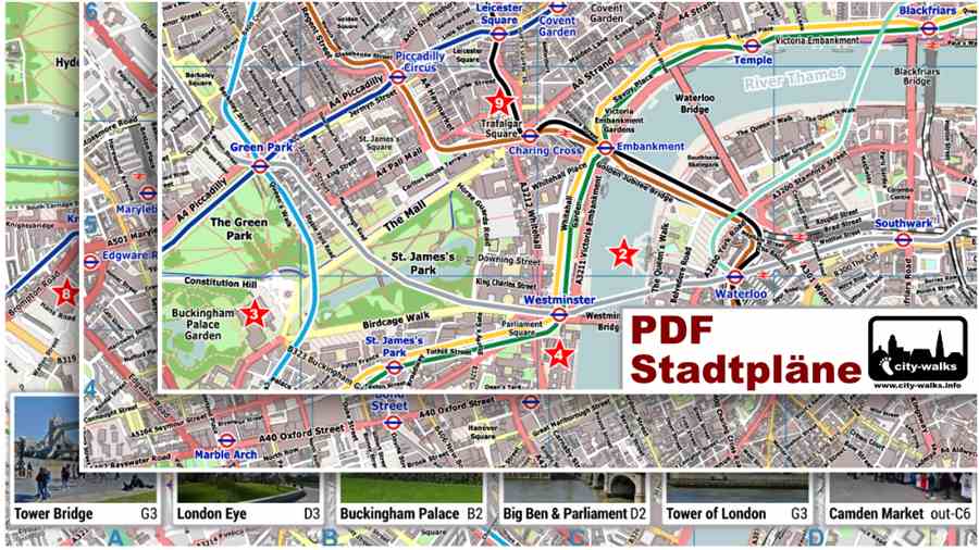 London PDF Stadtplan mit Top 10 Sehenswürdigkeiten